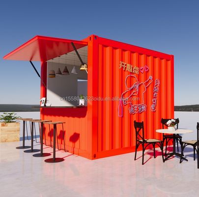 Struttura in acciaio Cornice saldata Stile di design moderno 20 piedi Casa di giardino semplice e lussuosa Casa mobile