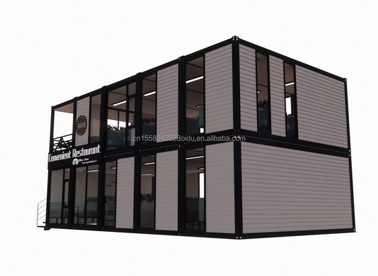 Casa contenitore modulare pieghevole portatile staccabile da 20 piedi 40 piedi con finestre in lega di alluminio per cantiere