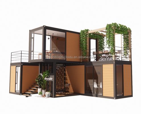 Casa contenitore modulare pieghevole portatile staccabile da 20 piedi 40 piedi con finestre in lega di alluminio per cantiere