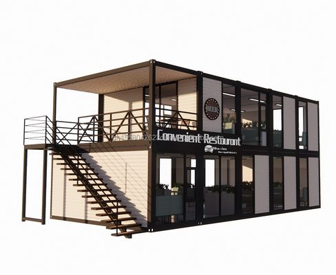 Casa contenitore modulare pieghevole portatile staccabile da 20 piedi 40 piedi con finestre in lega di alluminio per cantiere