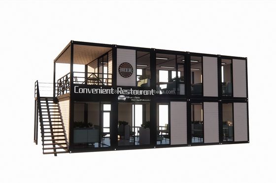 Casa contenitore modulare pieghevole portatile staccabile da 20 piedi 40 piedi con finestre in lega di alluminio per cantiere