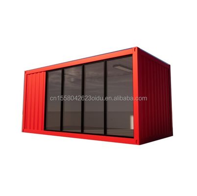 Hotel 20 Ft Foldable Container House Studio 2 piano Prefabb Folding Container ufficio in acciaio galvanizzato piegatura 180g