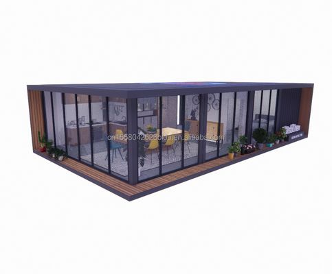 Soluzione per abitazioni familiari 20FT Combinazione Contenitore di imballaggio piatto con 2 camere e 3 camere da letto stile hotel