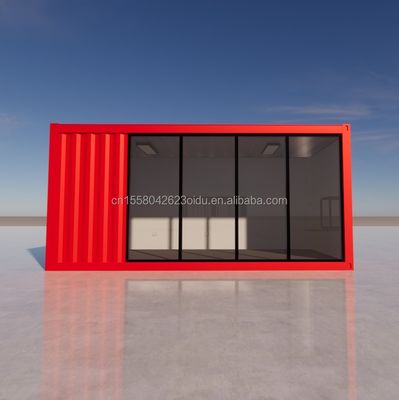 Hotel 20 Ft Foldable Container House Studio 2 piano Prefabb Folding Container ufficio in acciaio galvanizzato piegatura 180g