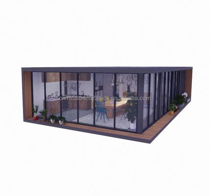 Soluzione per abitazioni familiari 20FT Combinazione Contenitore di imballaggio piatto con 2 camere e 3 camere da letto stile hotel