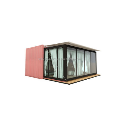 20 piedi di lusso Prefabbricato casa di container espandibile Prefabricato Flat Pack Villa con colore personalizzato e costo di spedizione