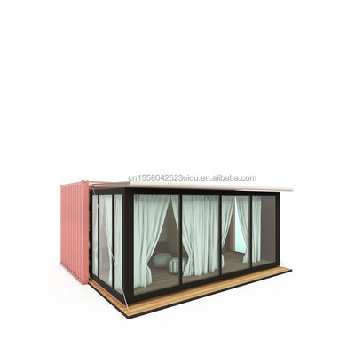20 piedi di lusso Prefabbricato casa di container espandibile Prefabricato Flat Pack Villa con colore personalizzato e costo di spedizione