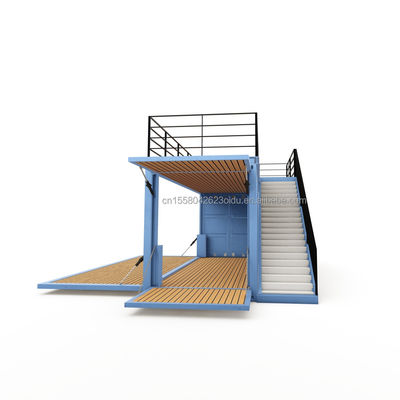 20 piedi di lusso Prefabbricato casa di container espandibile Prefabricato Flat Pack Villa con colore personalizzato e costo di spedizione