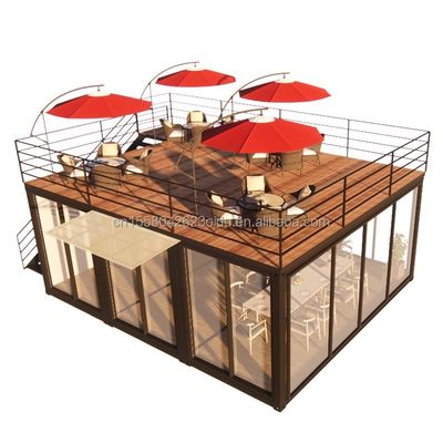 Contenitore modulare da 20 o 40 piedi Piccola cucina casa da giardino colore personalizzato magazzino prefabbricato per Country Marke