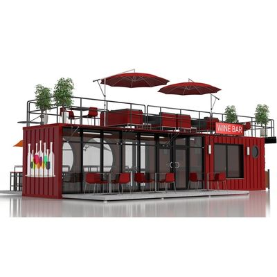 Tubi quadrati in acciaio galvanizzato Case contenitori 20 piedi imballaggio piatto personalizzato installazione rapida contenitore in legno casa prefabbricata giardino ufficio