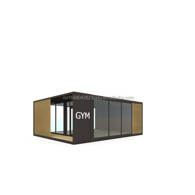 Villa container prefabbricata con camera prefabbricata deluxe da 20 piedi con pannello sandwich Wave da parete 50/75 / 100mm