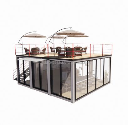 Contenitore modulare da 20 o 40 piedi Piccola cucina casa da giardino colore personalizzato magazzino prefabbricato per Country Marke