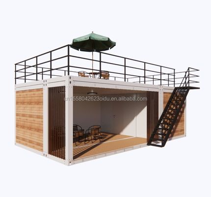 2 camere da letto Container Mobile House 20ft Legno Studio giardino di lusso con pacchetto aereo