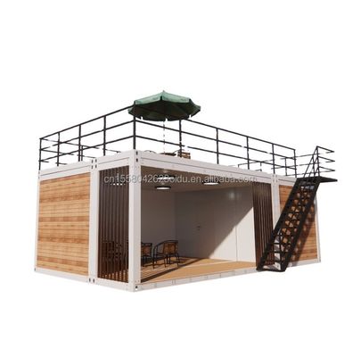 2 camere da letto Container Mobile House 20ft Legno Studio giardino di lusso con pacchetto aereo