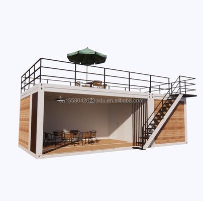 2 camere da letto Container Mobile House 20ft Legno Studio giardino di lusso con pacchetto aereo