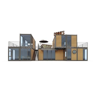 Design moderno 20ft o 40ft Food Bar Cafè Supermercato Store Container Store Personalizzabile Piatto pacchetto Casa prefabbricata