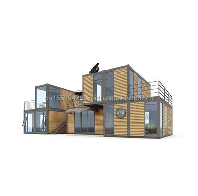 Design moderno 20ft o 40ft Food Bar Cafè Supermercato Store Container Store Personalizzabile Piatto pacchetto Casa prefabbricata