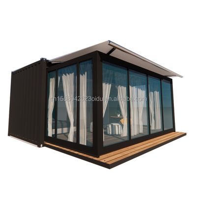 Parete 50/75/100mm Wave Sandwich Panel Luxury Modular Portable Prefabbricato Container House con WC Moderno Hotel Design