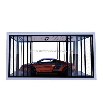 Crystal Glass Shop Design Casa prefabbricata mobile da 20 piedi con finestre in acciaio galvanizzato 180g e alluminio