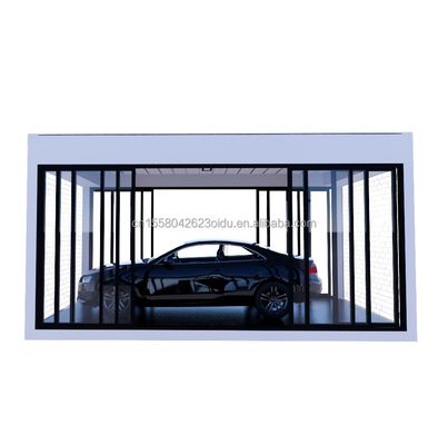 Crystal Glass Shop Design Casa prefabbricata mobile da 20 piedi con finestre in acciaio galvanizzato 180g e alluminio