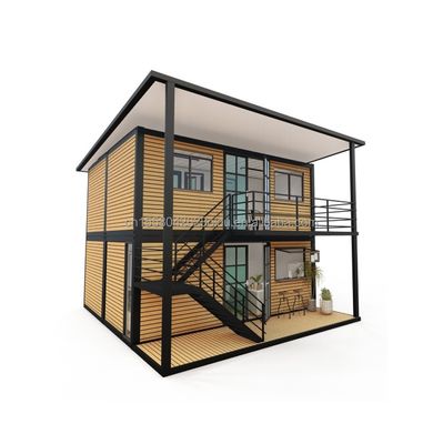 Vitrine in lega di alluminio Container di spedizione modificato Case prefabbricate in legno per le vacanze in famiglia in campagna
