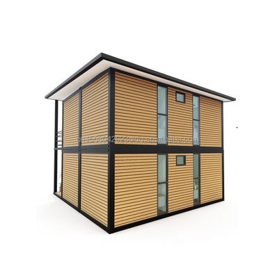 Vitrine in lega di alluminio Container di spedizione modificato Case prefabbricate in legno per le vacanze in famiglia in campagna