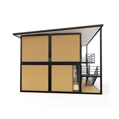 Vitrine in lega di alluminio Container di spedizione modificato Case prefabbricate in legno per le vacanze in famiglia in campagna