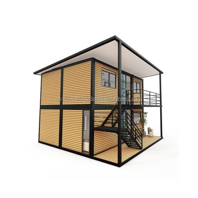 Vitrine in lega di alluminio Container di spedizione modificato Case prefabbricate in legno per le vacanze in famiglia in campagna