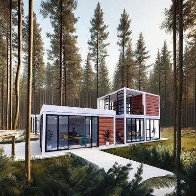 20ft Portable Kiosk Modificato Prefab Modular Coffee Shop Shipping Container Bar piccola casa 3 camere da letto progettato per Hotel