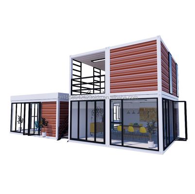 20ft Portable Kiosk Modificato Prefab Modular Coffee Shop Shipping Container Bar piccola casa 3 camere da letto progettato per Hotel