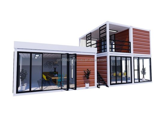 20ft Portable Kiosk Modificato Prefab Modular Coffee Shop Shipping Container Bar piccola casa 3 camere da letto progettato per Hotel