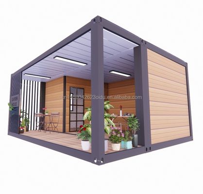 Casa in legno di 20 piedi di colore personalizzato con lussuoso giardino studio confezione piatta contenitore e materiali mobili utilizzati