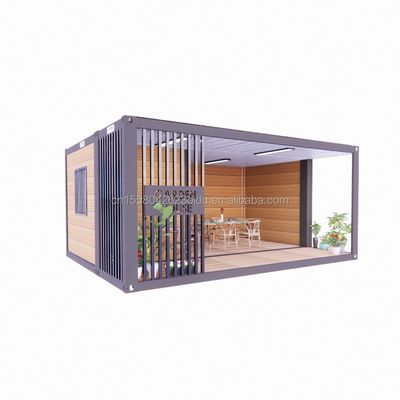 Casa in legno di 20 piedi di colore personalizzato con lussuoso giardino studio confezione piatta contenitore e materiali mobili utilizzati