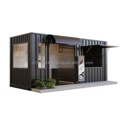 Prefabbricato contenitore di pannelli sandwich ristorante 20ft 40ft case modulari case per personalizzazione mobile bar di spedizione nei caffè