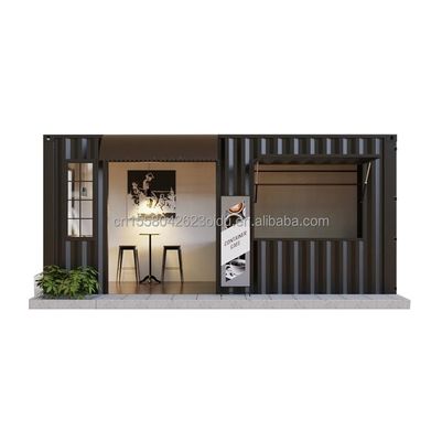 Prefabbricato contenitore di pannelli sandwich ristorante 20ft 40ft case modulari case per personalizzazione mobile bar di spedizione nei caffè