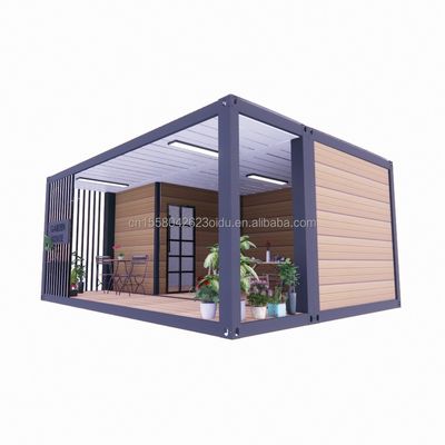 Casa in legno di 20 piedi di colore personalizzato con lussuoso giardino studio confezione piatta contenitore e materiali mobili utilizzati