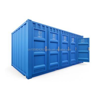 Moderno design contenitore a pacchetto piatto per il pubblico in 20ft Mobile Trailer bagno Camping e oltre la vostra immaginazione