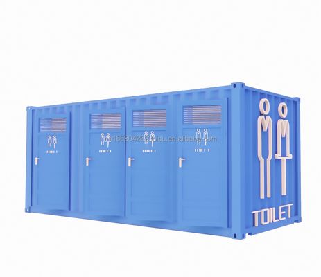 Moderno design contenitore a pacchetto piatto per il pubblico in 20ft Mobile Trailer bagno Camping e oltre la vostra immaginazione