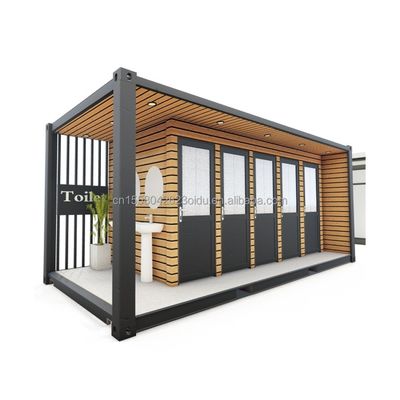 Bagno esterno Modificato Container di spedizione stile 20ft o 40ft Realizzato in acciaio e pannello sandwich con finestre in lega di alluminio