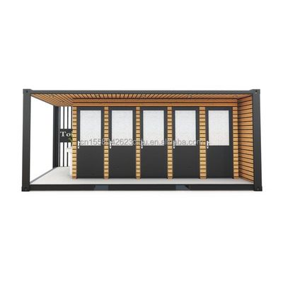 Bagno esterno Modificato Container di spedizione stile 20ft o 40ft Realizzato in acciaio e pannello sandwich con finestre in lega di alluminio
