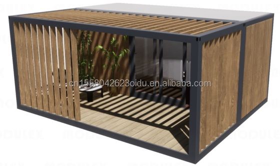 Casa di legno prefabbricata di lusso da 20 piedi con cucina bagno e barbecue all'aperto