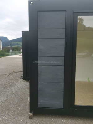 Finestre in lega di alluminio utilizzate in una casa in legno prefabbricata di lusso di 20 piedi con cucina e bagno