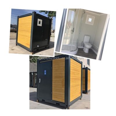 Moderno bagno mobile all'aperto con doccia in acciaio galvanizzato con piegatura e pannello sandwich bagno mobile