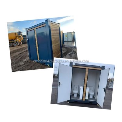 Moderno bagno mobile all'aperto con doccia in acciaio galvanizzato con piegatura e pannello sandwich bagno mobile