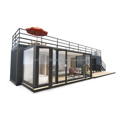 Progettazione in acciaio prefabbricato per abitazioni residenziali moderne per coppie in container
