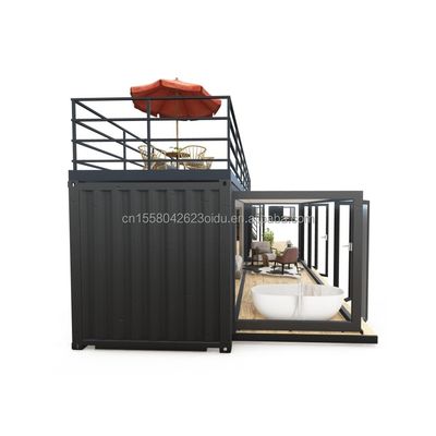 Progettazione in acciaio prefabbricato per abitazioni residenziali moderne per coppie in container