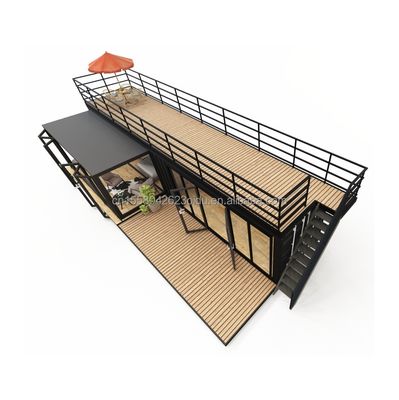 Progettazione in acciaio prefabbricato per abitazioni residenziali moderne per coppie in container