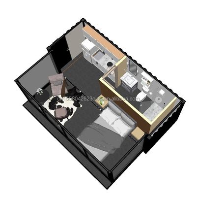 Colore personalizzato portabile 20ft portabile contenitore casa per coppie o hotel e vetri in lega di alluminio
