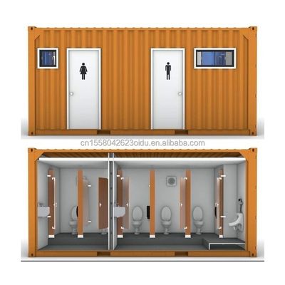 Sguardo moderno Bagno prefabbricato Bagno per negozio o villa Vetro in lega di alluminio e design moderno di metà secolo