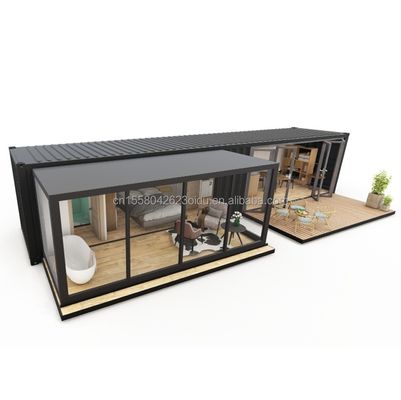 Moderno Design Customized EU Standard Prefab Container House Acciaio Plegabile 2 camere da letto Container Case Alberghi Bagni